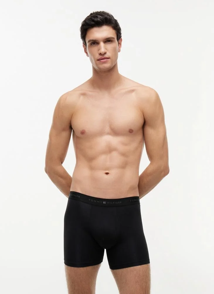 TOMMY HILFIGER 3-Pack Signature Logo Pima Boxer Briefs